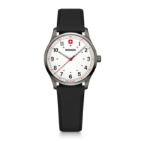 Damenuhr schwarz Ø 34 mm Schlanke, minimalistische Uhr im sportlichen Design