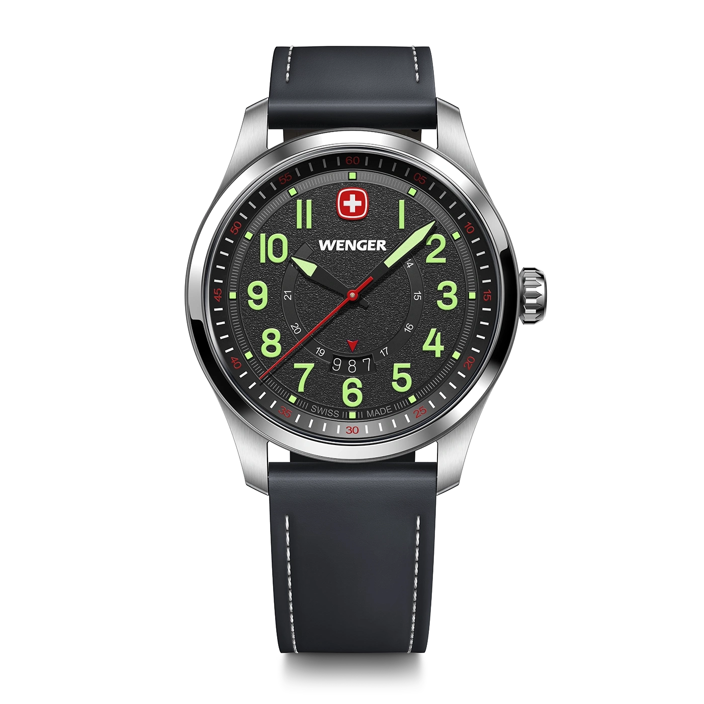 Men's watch black Ø 43 mm Sporty quartz watch with unrivalled aesthetics