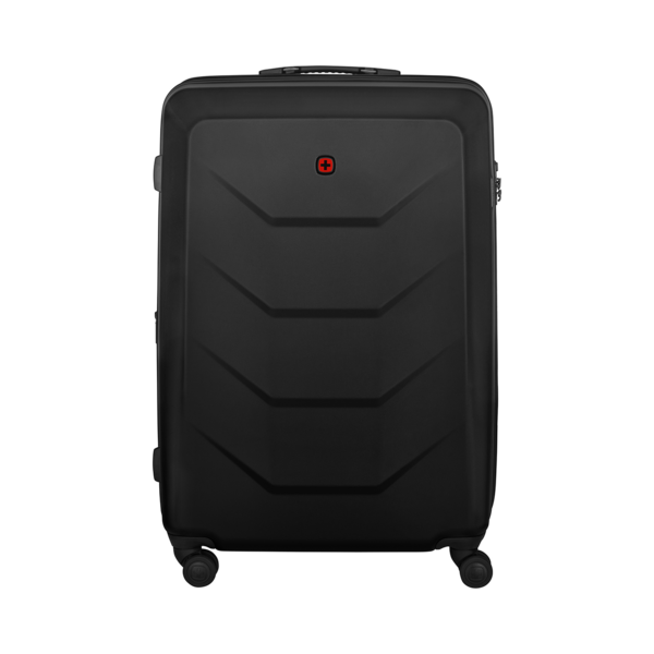 Schwarzer Koffer mit rotem Kreuz-Logo auf schwarzem Hintergrund