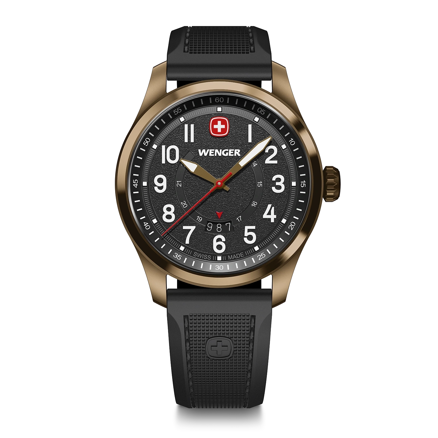 Montre homme bronze Ø 43 mm Montre à quartz sportive à l'esthétique incomparable