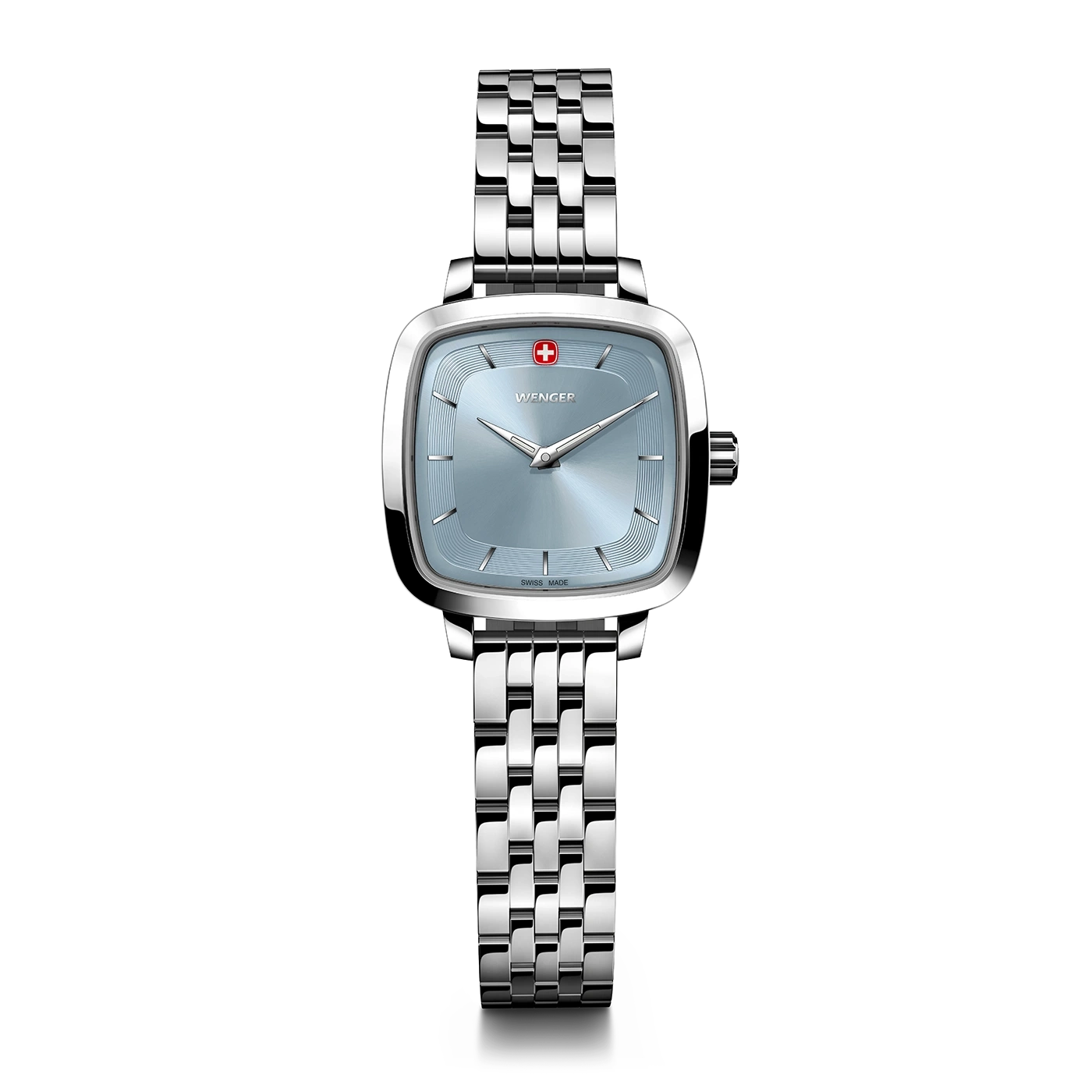 Montre dame argent-bleu Ø 27 mm Une montre classique intemporelle avec une touche de modernité