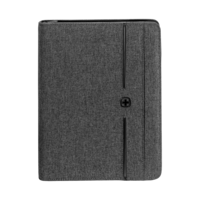 Schreibmappe mit Ringhefter und Tablet-Fach, grau Organizer für wichtige Accessoires