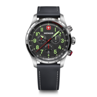 Chrono Herrenuhr schwarz-silber Ø 43 mm Sportlicher Chronograph mit unvergleichlicher Ästhetik