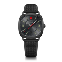 Herrenuhr schwarz-grau Ø 37 mm Eine klassische, sportliche Uhr mit modernem Twist