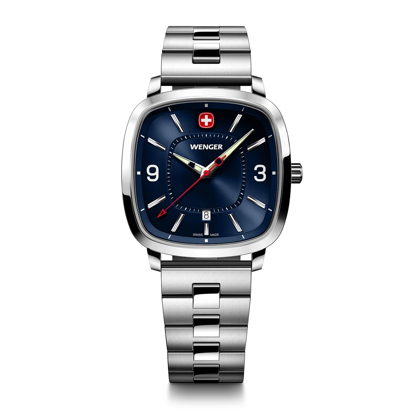 Men's watch silver-blue Ø 37 mm A classic, sporty watch with a modern twist
