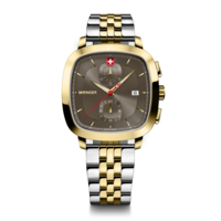 Chrono Herrenuhr zweifarbig-braun Ø 39,5 mm Ein zeitloser, klassischer Chronograph mit modernem Twist