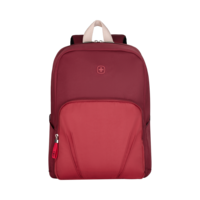 Laptop-Rucksack für bis zu 15,6 Zoll, rot Trolleyriemen für komfortables Reisen mit mehreren Gepäckstücken