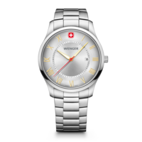 Herrenuhr silber Ø 42 mm Schlanke, minimalistische Uhr im klassischen Design