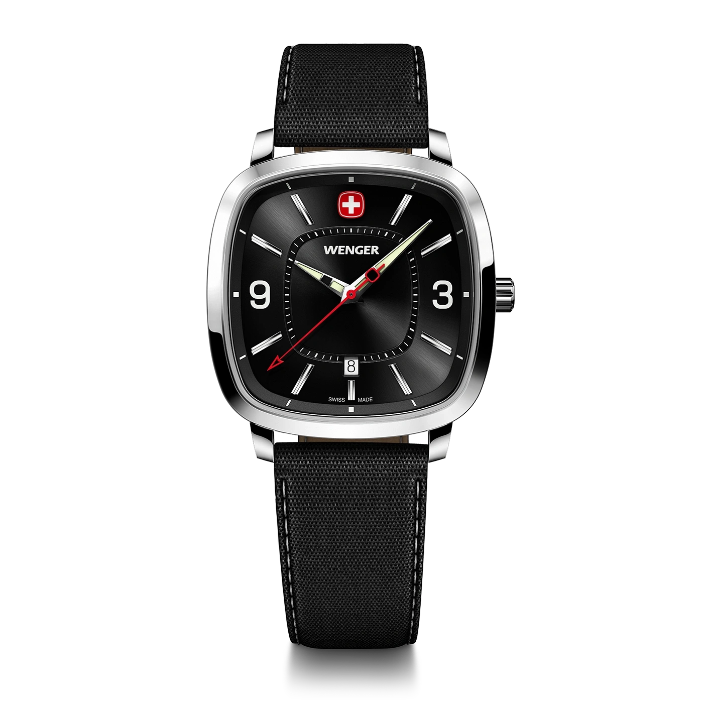 Montre homme noire-argentée Ø 37 mm Une montre classique et sportive avec une touche de modernité
