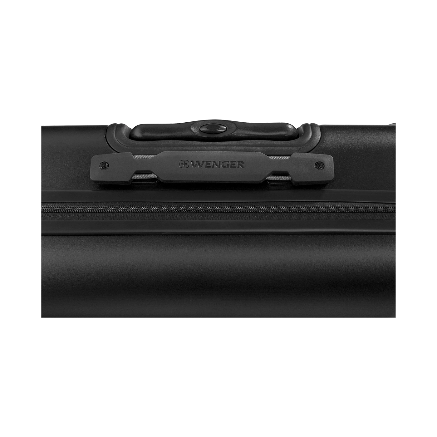 Black suitcase handle with Wenger logo and cable
