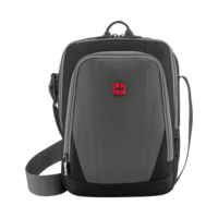 Umhängetasche für Notebooks oder Tablets, grau-schwarz