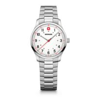 Damenuhr silber Ø 34 mm Schlanke, minimalistische Uhr im sportlichen Design